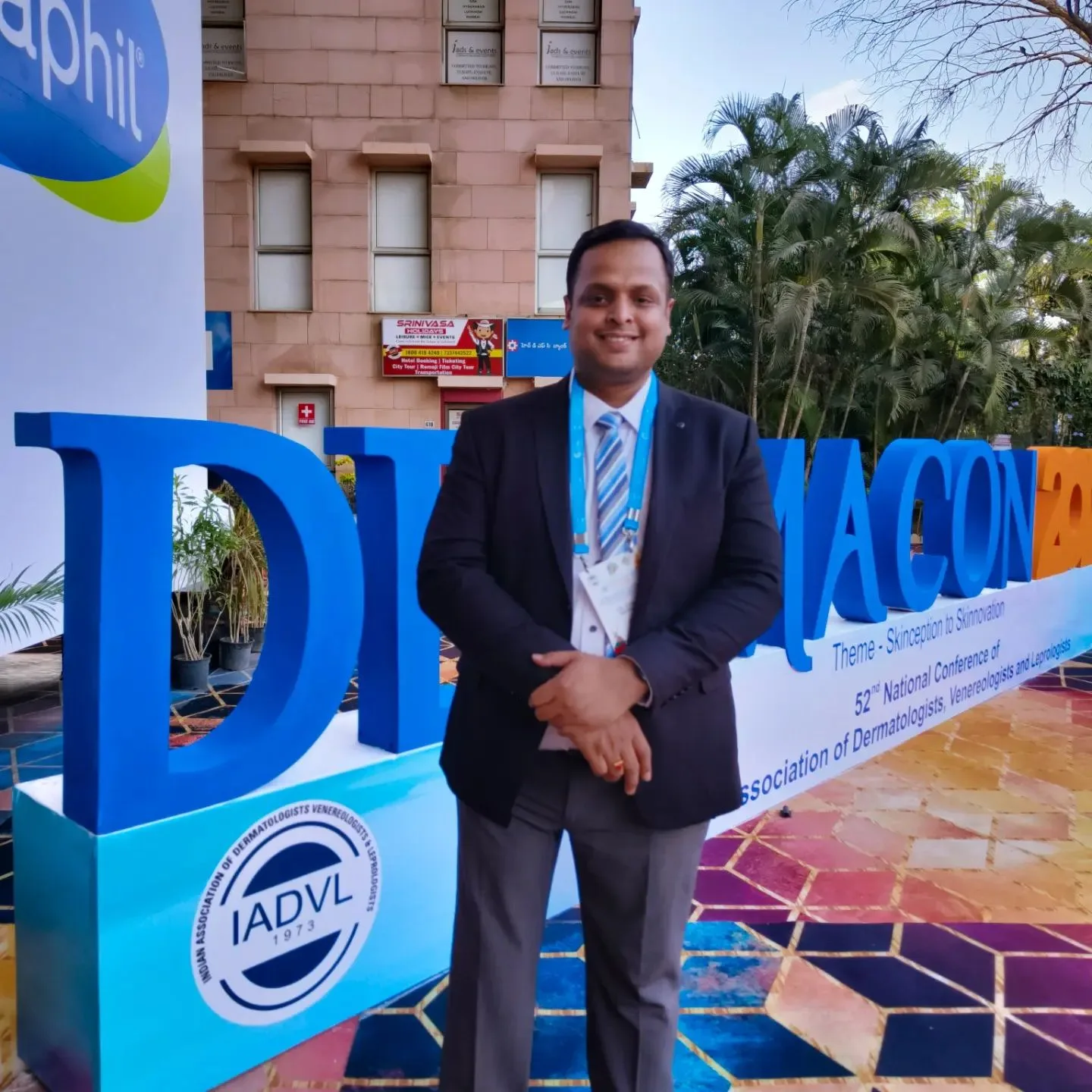 Photo by SKINSTITUTE- Dr. Kumar Abhishek on February 25, 2024. May be an image of 1 person, suit and text.